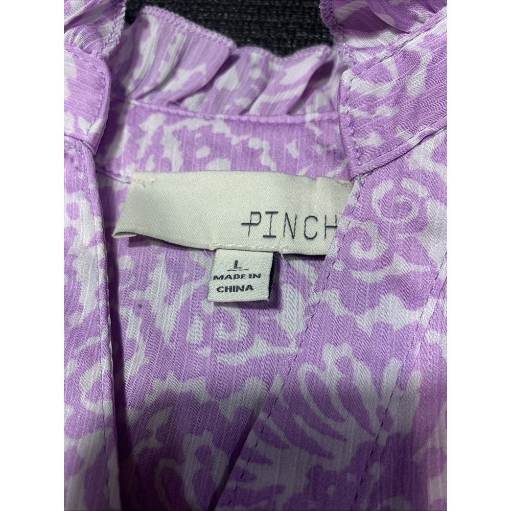 Pinch Romantic Tiered Paisley Print Maxi Dress - Lavender Size‎ Large - Picture 5 of 7